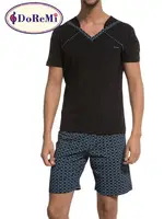 DoReMi Kısa Kollu Erkek Pijama Takımı Siyah görsel 8