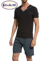DoReMi Kısa Kollu Erkek Pijama Takımı Siyah görsel 9