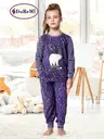 Gece Desenli Kız Çocuk Pijama Takımı DoReMi