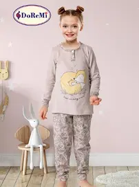 DOREMI Uzun Kollu Kız Çocuk Pijama Takımı DoReMi
