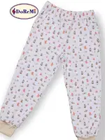 Tavşan Desenli Kız Çocuk Pijama Takımı Bej görsel 5