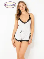 DOREMI DoReMi Dantelli Pamuklu Şortlu Tulum Pijama