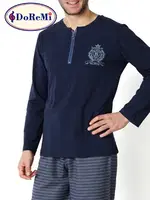 DoReMi Prussian Blue Erkek Pijama Takımı Lacivert farklı açı