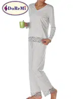 Doremi Romance Pijama Takım Gri Melanj detay görünüm