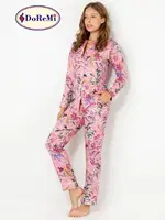 DoReMi Rosy Uzun Kollu Bayan Pijama Takımı Desenli farklı açı