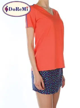 DOREMI Doremi Spotted Coral Şortlu Takım - Alternatif Görünüm