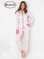 DoReMi Victoria Uzun Kollu Bayan Pijama Takımı Pembe görsel 4