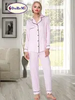 DoReMi Victoria Uzun Kollu Bayan Pijama Takımı Pembe görsel 7