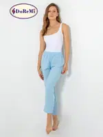 Beli Lastikli Viskon Bayan Pijama Altı BULUT MAVİSİ farklı açı