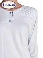 DoReMi White-Black Bayan Pijama Takımı Beyaz farklı açı