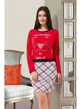 Derya Kurşun Ekose Desenli Tunik Derya Kurşun 946 - Alternatif Görünüm