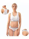 Elegant Beyaz Spor Sütyeni Ve String Külotlu Takım 23001-YG Öztaş