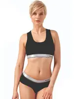 Elegant Siyah Spor Sütyeni Ve Yüksek Bel Külotlu Takım 23002-YG Öztaş