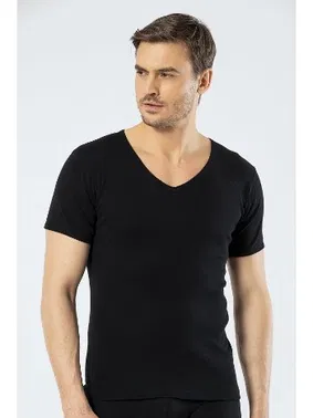 Cacharel Erkek 2'li V Yaka Fanila Cacharel 1502/SİYAH