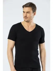 Cacharel Erkek 2'li V Yaka Fanila Cacharel 1502/SİYAH