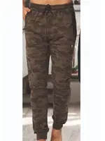 Erkek Eşofman Altı Kamuflaj Desenli Lastik Paça 1507-A Öztaş Yeşil