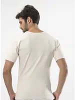 Erkek İnterlok O yaka Fanila Türen 106/KREM Krem farklı açı