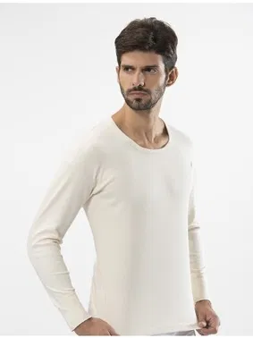 Türen Erkek İnterlok Uzun Kollu Fanila Türen 116/KREM