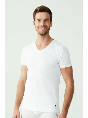 Us. POLO Assn. Erkek Kısa Kol V Yaka Atlet 2 Li US. POLO ASSN. 80194 - Alternatif Görünüm