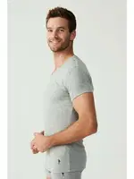 Erkek Kısa Kol V Yaka Atlet 2 Li US. POLO ASSN. 80194 Gri görsel 6