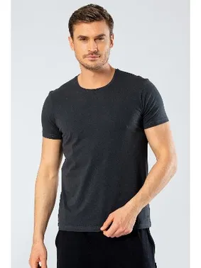 Cacharel Erkek Likralı O Yaka T-shirt Cacharel 1331/OLİVE
