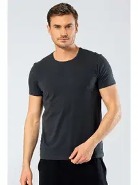 Cacharel Erkek Likralı O Yaka T-shirt Cacharel 1331/OLİVE