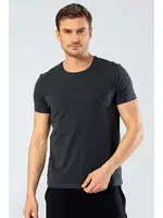 Erkek Likralı O Yaka T-shirt Cacharel 1331/OLİVE Olive