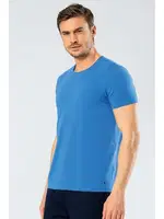 Erkek Likralı O Yaka T-shirt Cacharel 1331/SAKS Saks