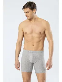 Cacharel Erkek Likralı Uzun Boxer Bel Bantlı Cacharel 1336/GRİ