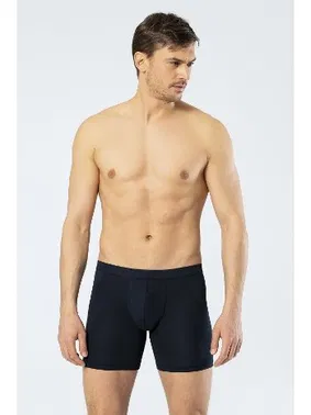 Cacharel Erkek Likralı Uzun Boxer Bel Bantlı Cacharel 1336/LACİVERT