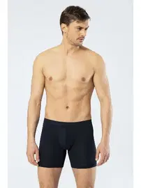 Cacharel Erkek Likralı Uzun Boxer Bel Bantlı Cacharel 1336/LACİVERT