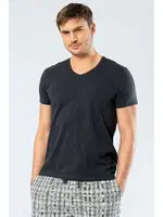 Erkek Likralı V Yaka T-shirt Cacharel 1332/OLİVE Olive