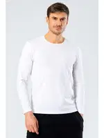 Erkek Uzun Kollu T-Shirt Cacharel 1333/BEYAZ Beyaz