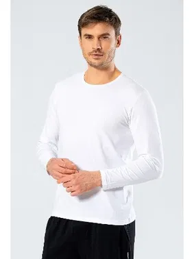 Cacharel Erkek Uzun Kollu T-Shirt Cacharel 1333/BEYAZ - Alternatif Görünüm