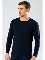 Erkek Uzun Kollu T-Shirt Cacharel 1333/LACİVERT Lacivert detay görünüm