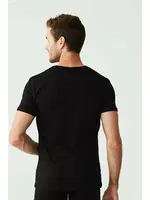 Erkek V Yaka Kısa Kollu Atlet 2 li Paket Us. POLO Assn. 80199 Siyah görsel 4