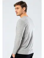 Erkek V Yaka Uzun Kollu T-Shirt Cacharel 1334/GRİ Gri farklı açı