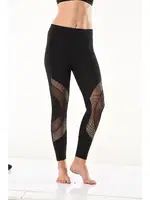 File Transparan Detaylı Kadın Tayt Derya Kurşun 0579 Siyah