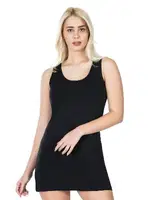 Geniş Askılı Kombinezon Derya Kurşun 963 Siyah görsel 4