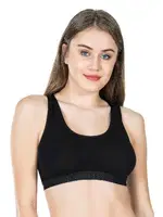 Geniş Askılı Sporcu Body Sütyen Derya Kurşun 525 Siyah detay görünüm