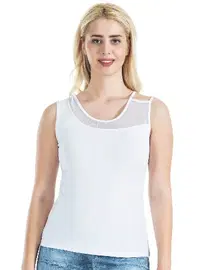 Derya Kurşun Geniş Transparan Askılı Kadın Atlet Derya Kurşun 180