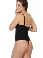 Göğüsü Açık String Body Korse Emay 2076 Siyah görsel 4