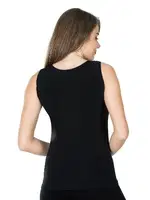 Güpürlü Sıfır Kol Kadın Atlet Derya Kurşun 155 Siyah görsel 4