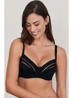 Hanna Balenli Toparlayıcı Çizgili Tek Sütyen Eros ERSK340 Siyah