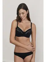 Hanna Balenli Toparlayıcı Çizgili Tek Sütyen Eros ERSK340 Siyah görsel 5