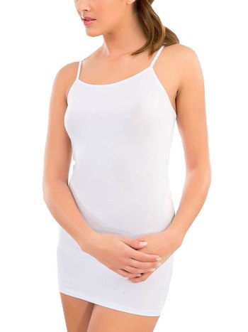 İmer 1251 İnce Askılı Likralı Modal Kombinezon