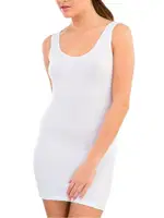 İmer 1252 Kalın Askılı Likralı Modal Kombinezon Beyaz