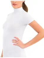 İmer 1262 Boğazlı Kısa Kol Modal Atlet Beyaz