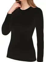 İmer 1273 Uzun Kol Yuvarlak Yaka Modal Atlet Siyah detay görünüm