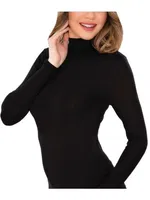 İmer 1278 Boğazlı Uzun Kol Modal Atlet Siyah detay görünüm